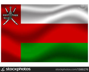 Oman National flag. original color and proportion. Simply vector illustration background, from all world countries flag set for design, education, icon, icon, isolated object and symbol for data visualisation