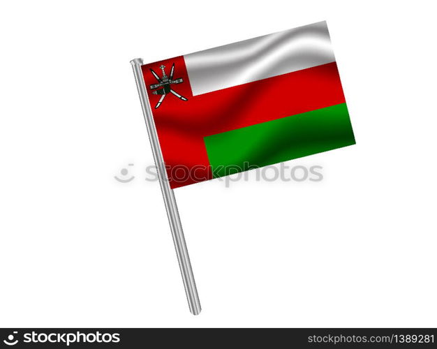 Oman National flag. original color and proportion. Simply vector illustration background, from all world countries flag set for design, education, icon, icon, isolated object and symbol for data visualisation