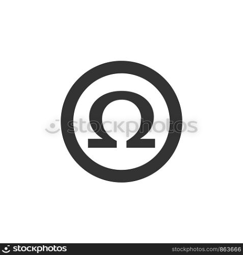 Omega Sign Logo Template Illustration Design. Vector EPS 10.