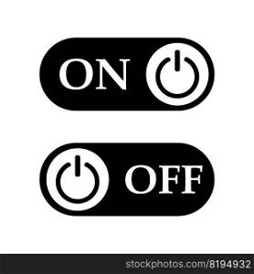 on and off buttons icon vector design