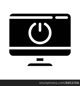 on and off operating system glyph icon vector. on and off operating system sign. isolated contour symbol black illustration. on and off operating system glyph icon vector illustration
