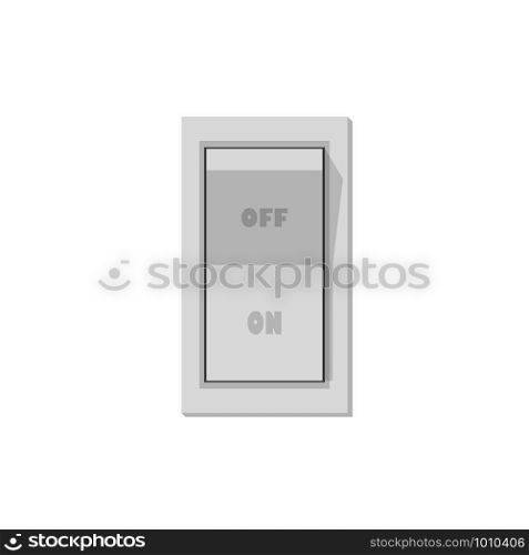 on and off switch in flat style, vector. on and off switch in flat style