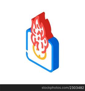 on fire socket isometric icon vector. on fire socket sign. isolated symbol illustration. on fire socket isometric icon vector illustration
