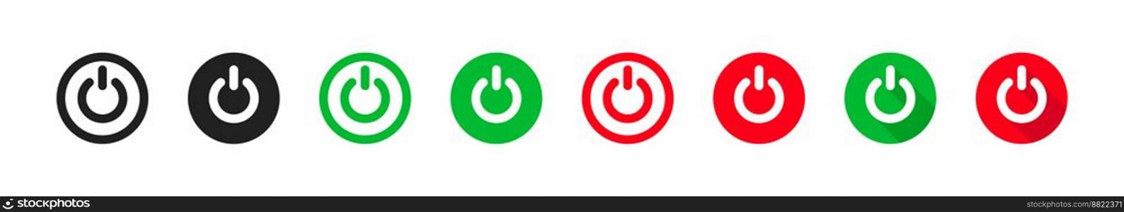 On Off power button. Power button. Vector illustration. On off icon. 