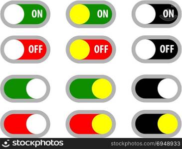 On Off Switch Icon, Switch Icon Vector Art Illustration