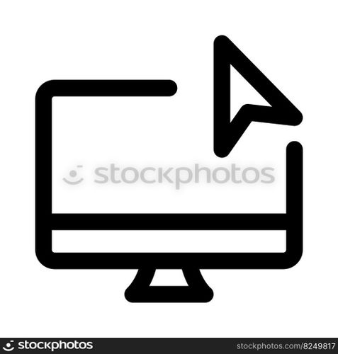 On-screen pointer controlled by desktop input.