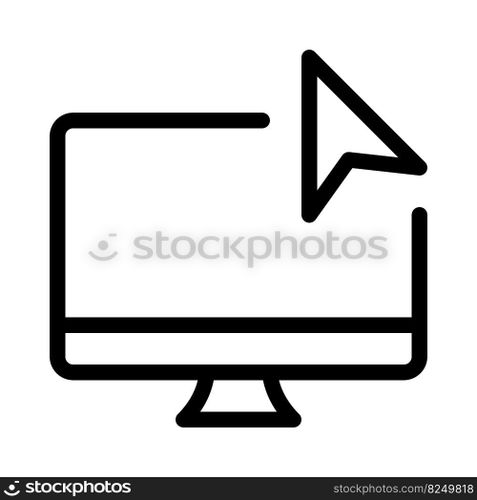 On-screen pointer controlled by desktop input.