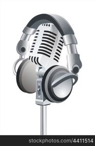 "On The Air!! Professional "Retro" Microphone &amp; DJ Headphones"
