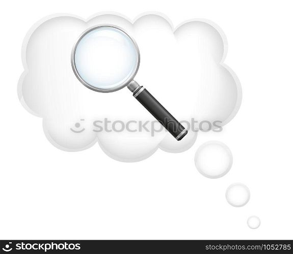 ?oncept search for ideas vector illustration isolated on white background