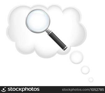?oncept search for ideas vector illustration isolated on white background