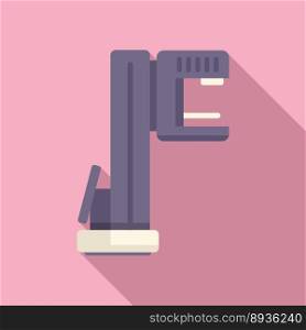 Oncology mammography machine icon flat vector. Breast cancer. Health patient. Oncology mammography machine icon flat vector. Breast cancer
