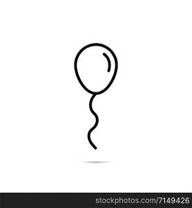 One Balloon isolated. Balloon in line style for web design. Balloon vector icon in flat design, isolated on white background. Vector illustration