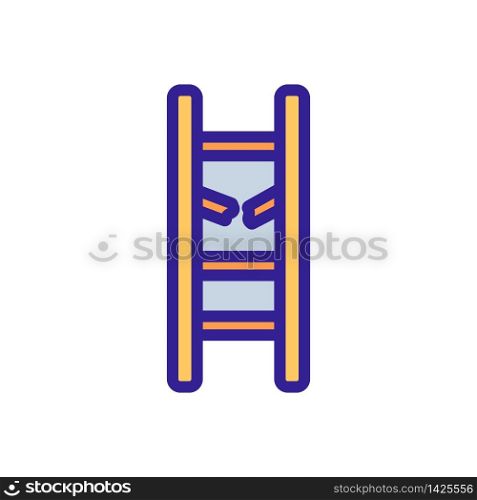 one broken stair step icon vector. one broken stair step sign. color symbol illustration. one broken stair step icon vector outline illustration