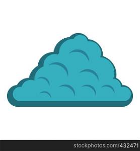 One cloud icon flat isolated on white background vector illustration. One cloud icon isolated