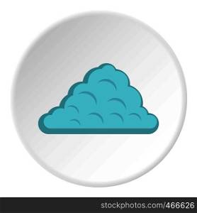 One cloud icon in flat circle isolated on white background vector illustration for web. One cloud icon circle