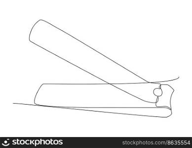 One continuous line drawing of nail clipper. Thin Line Illustration vector concept. Contour Drawing Creative ideas.