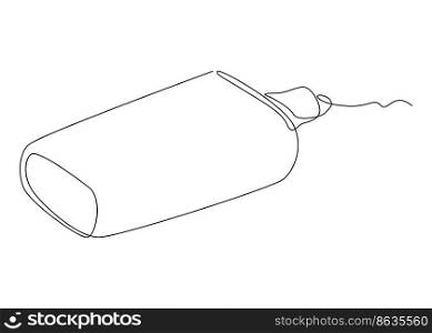 One continuous line drawing of whiteboard marker. Thin Line Illustration vector concept. Contour Drawing Creative ideas.