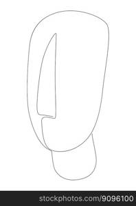 One continuous line of Abstract Face. Thin Line Illustration vector concept. Contour Drawing Creative ideas.