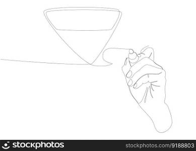 One continuous line of Speech Bubble drawn by with felt tip pen. Thin Line Illustration vector concept. Contour Drawing Creative ideas.