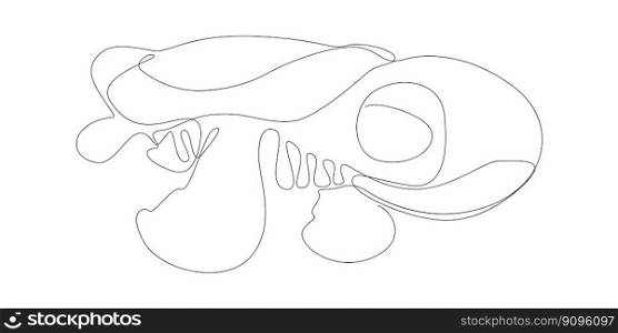 One continuous line of Turtle. Thin Line Illustration vector concept. Contour Drawing Creative ideas.