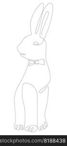 One continuous line rabbit. Thin Line Illustration vector concept. Contour Drawing Creative ideas.
