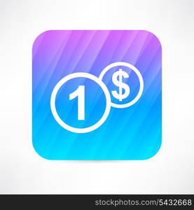 One dollar icon