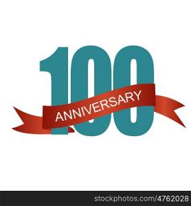 One Hundred 100 Years Anniversary Label Sign for your Date. Vector Illustration EPS10. One Hundred 100 Years Anniversary Label Sign for your Date. Vect