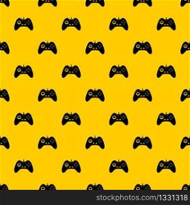 One joystick pattern seamless vector repeat geometric yellow for any design. One joystick pattern vector