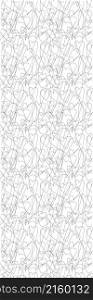 One line heart seamless pattern. Vector hand drawn repeating elements. Fashion print. Black and white. Love illustration. Valentine&rsquo;s Day, wedding. Romantic background