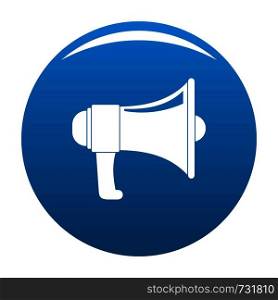 One megaphone icon. Simple illustration of one megaphone vector icon for any design blue. One megaphone icon vector blue