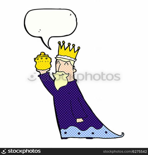 one of the three wise men with speech bubble