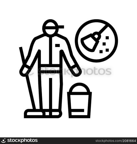 one-off cleaning line icon vector. one-off cleaning sign. isolated contour symbol black illustration. one-off cleaning line icon vector illustration