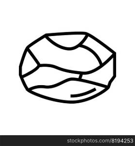 one peeled potato line icon vector. one peeled potato sign. isolated contour symbol black illustration. one peeled potato line icon vector illustration
