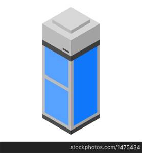 One person elevator icon. Isometric of one person elevator vector icon for web design isolated on white background. One person elevator icon, isometric style