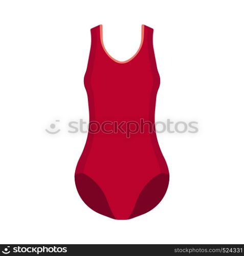 One piece swimsuit vector illustration girl summer style. Female beach fashion bikini sea sexy body clothing sea