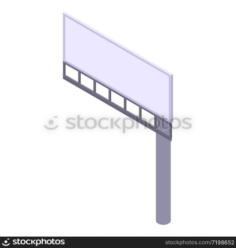 One pillar billboard icon. Isometric of one pillar billboard vector icon for web design isolated on white background. One pillar billboard icon, isometric style