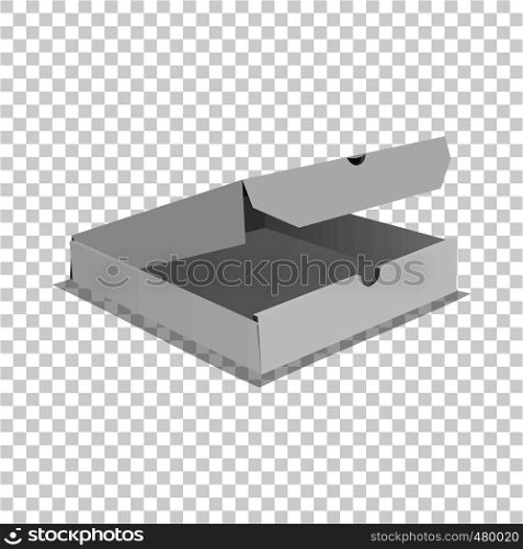 One pizza box icon. Realistic illustration of one pizza box vector icon for web. One pizza box icon, realistic style