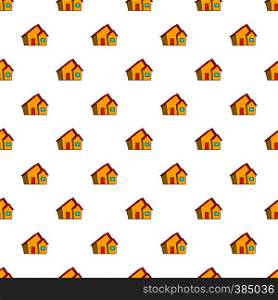 One storey house pattern. Cartoon illustration of one storey house vector pattern for web. One storey house pattern, cartoon style