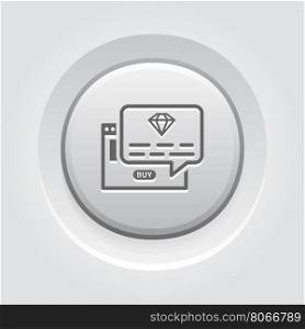 One Time Offer Icon. Grey Button Design.. One Time Offer Icon. Grey Button Design. Isolated Illustration. App Symbol or UI element. Web Pages with Popup Offer.