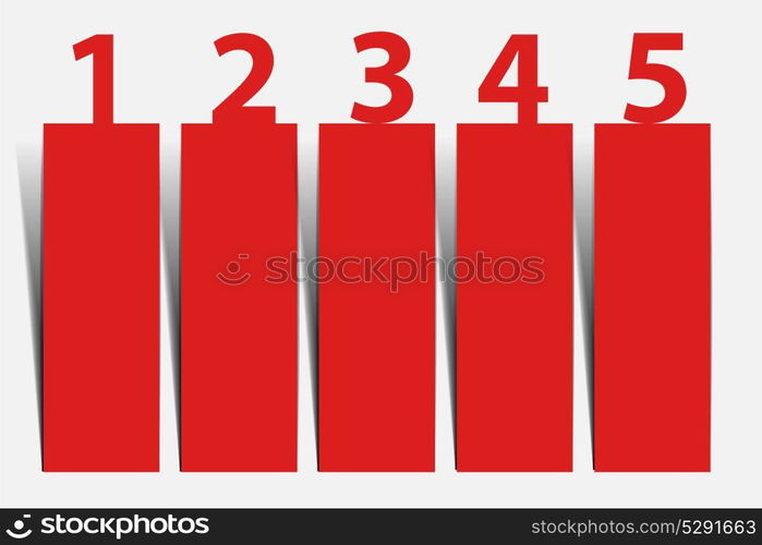One two three four five - vector progress icons for five steps. One two three four five - vector progress icons