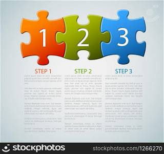 One two three - vector progress icons for three steps