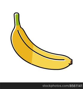 one whole banana color icon vector. one whole banana sign. isolated symbol illustration. one whole banana color icon vector illustration