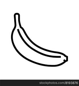 one whole banana line icon vector. one whole banana sign. isolated contour symbol black illustration. one whole banana line icon vector illustration