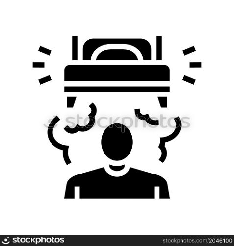 ongoing worries about sleep glyph icon vector. ongoing worries about sleep sign. isolated contour symbol black illustration. ongoing worries about sleep glyph icon vector illustration