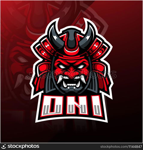 Oni esport mascot logo design