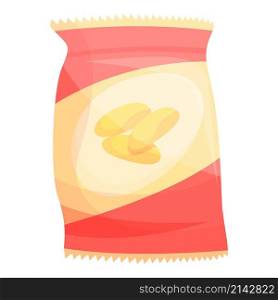 Onion chips icon cartoon vector. Cheese food. Slice snack. Onion chips icon cartoon vector. Cheese food