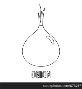 Onion icon. Outline illustration of onion vector icon for web. Onion icon, outline style.