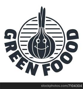 Onion logo. Simple illustration of onion vector logo for web. Onion logo, simple gray style