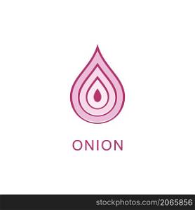 Onion logo vector , red onion icon . illustration Simple onion symbol