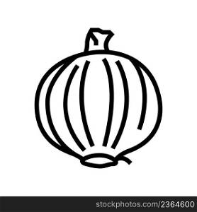 onion vegetable line icon vector. onion vegetable sign. isolated contour symbol black illustration. onion vegetable line icon vector illustration